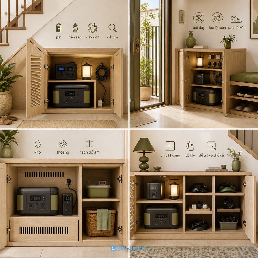 Thiết bị điện cần khô, thoáng và dễ kiểm tra