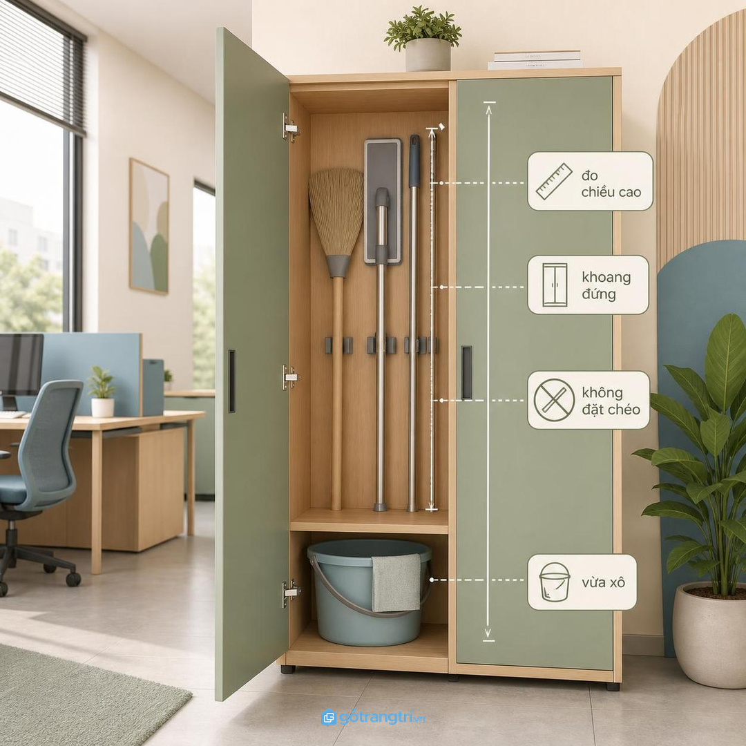 Hóa chất, khăn giấy và đồ lau cần tách khoang để an toàn hơn