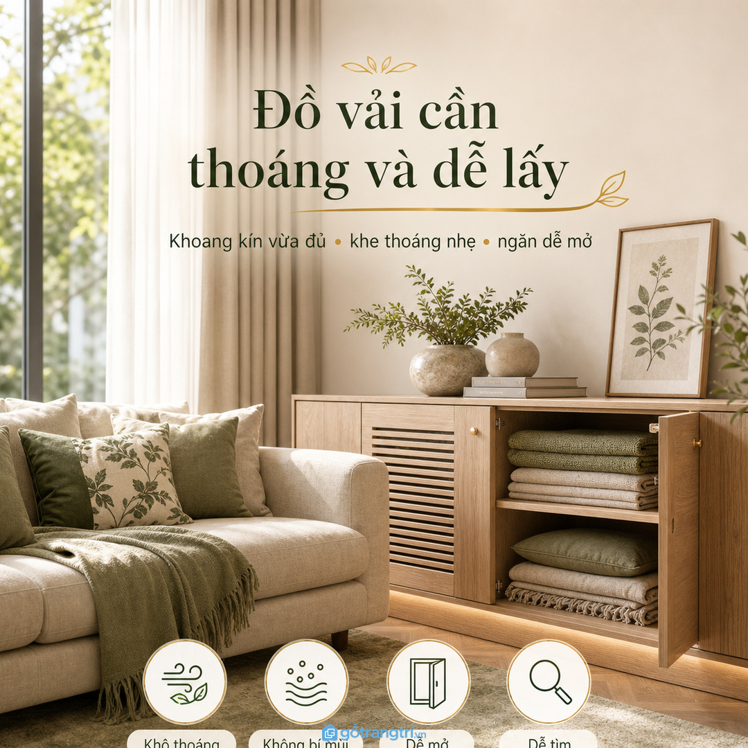 Cất đồ vải quá kín có thể gây bí mùi và khó lấy