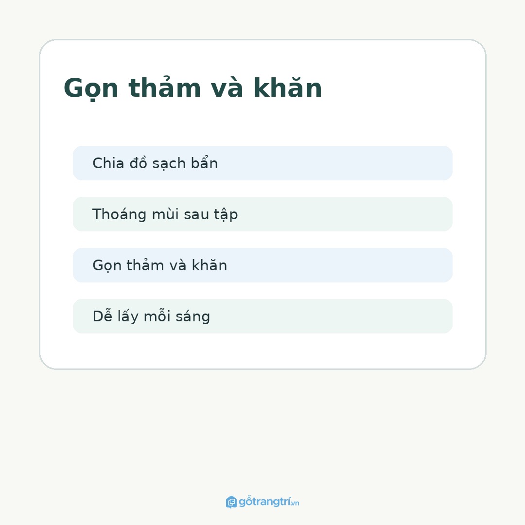Gọn thảm và khăn