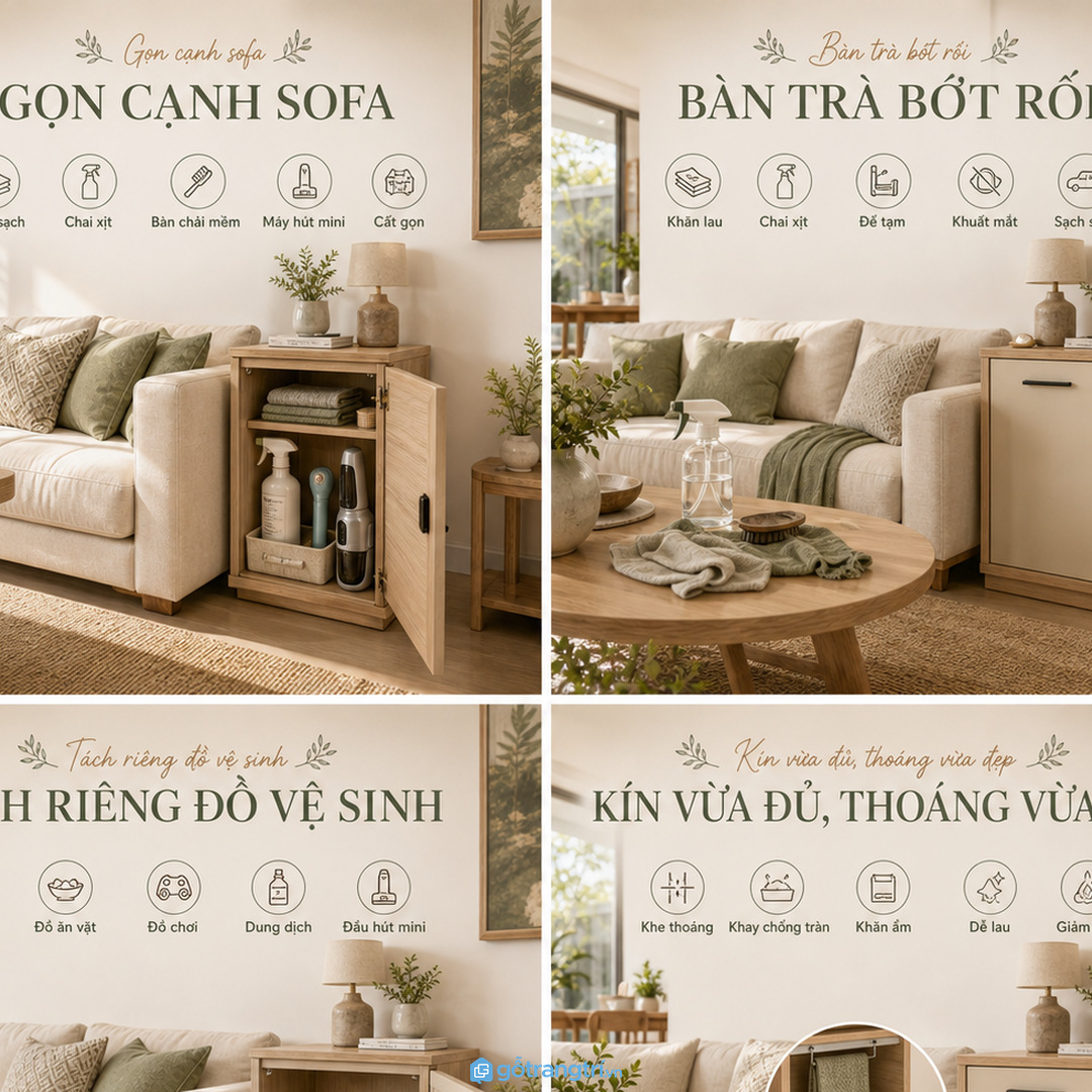 Cất quá kín khiến khăn ẩm và mùi vệ sinh bị bí