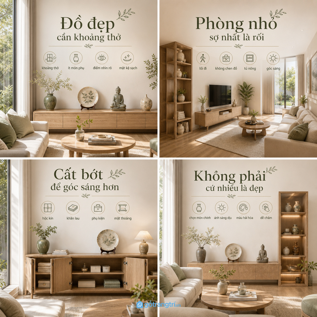 Cất bớt giúp góc sáng hơn và vật phẩm nổi rõ hơn