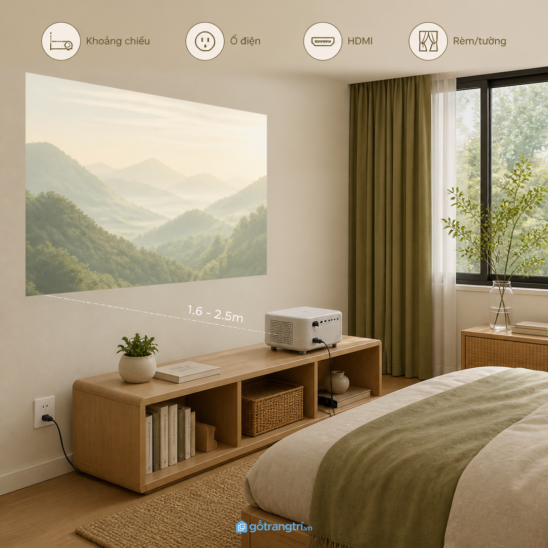 Khoang máy chiếu mini cần thoát nhiệt và dễ vệ sinh bụi