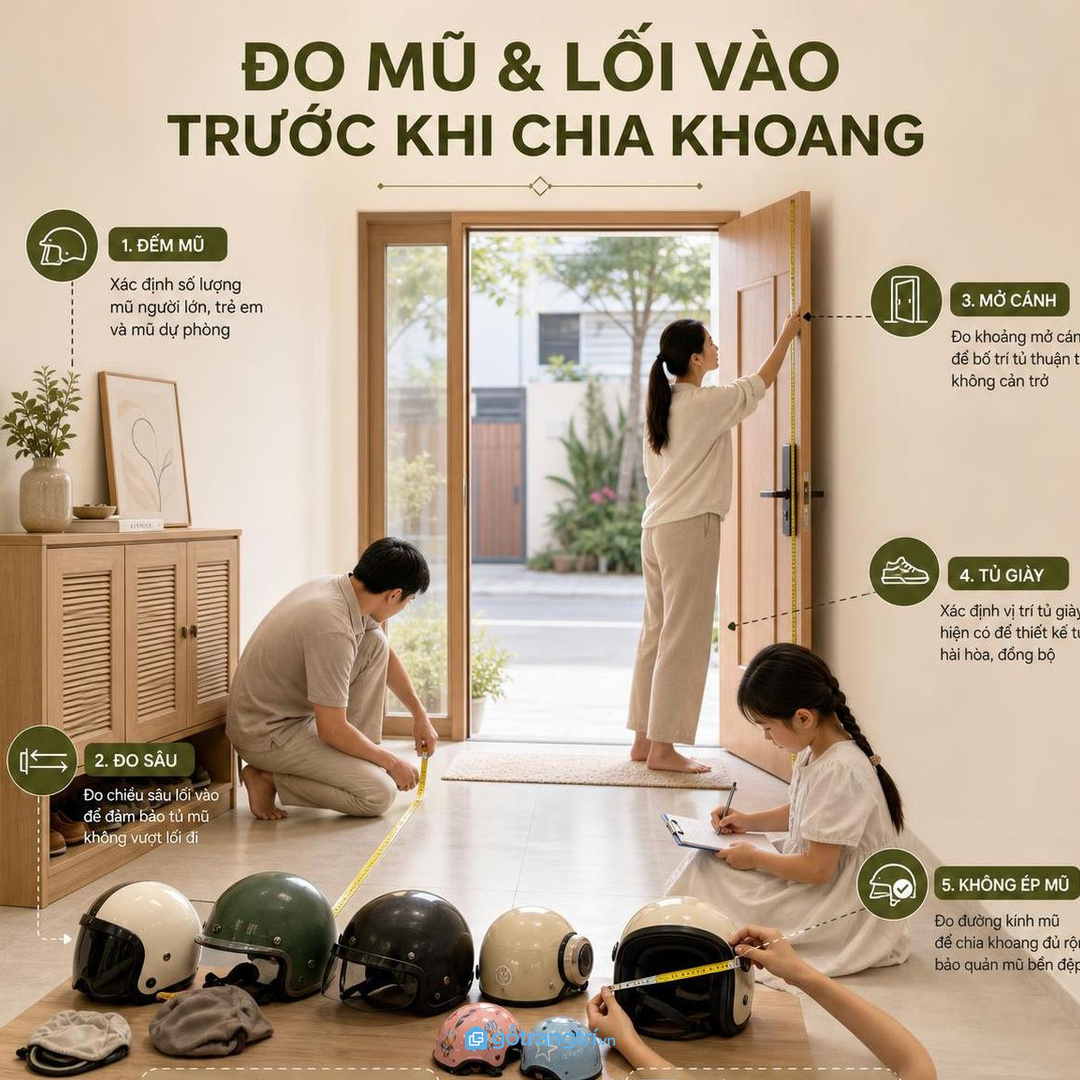 Ít móc nhưng đúng khoang giúp khu cửa gọn mắt hơn
