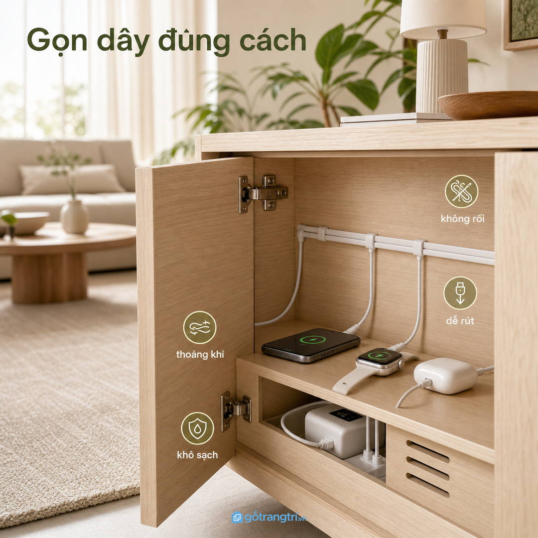 Hiểu đúng về gọn dây sạc trong chung cư