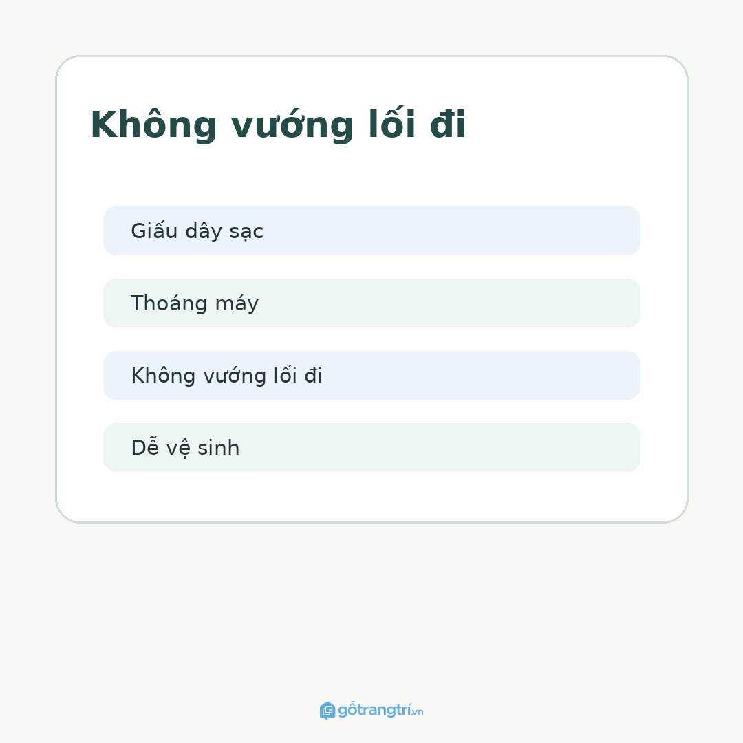 Không vướng lối đi
