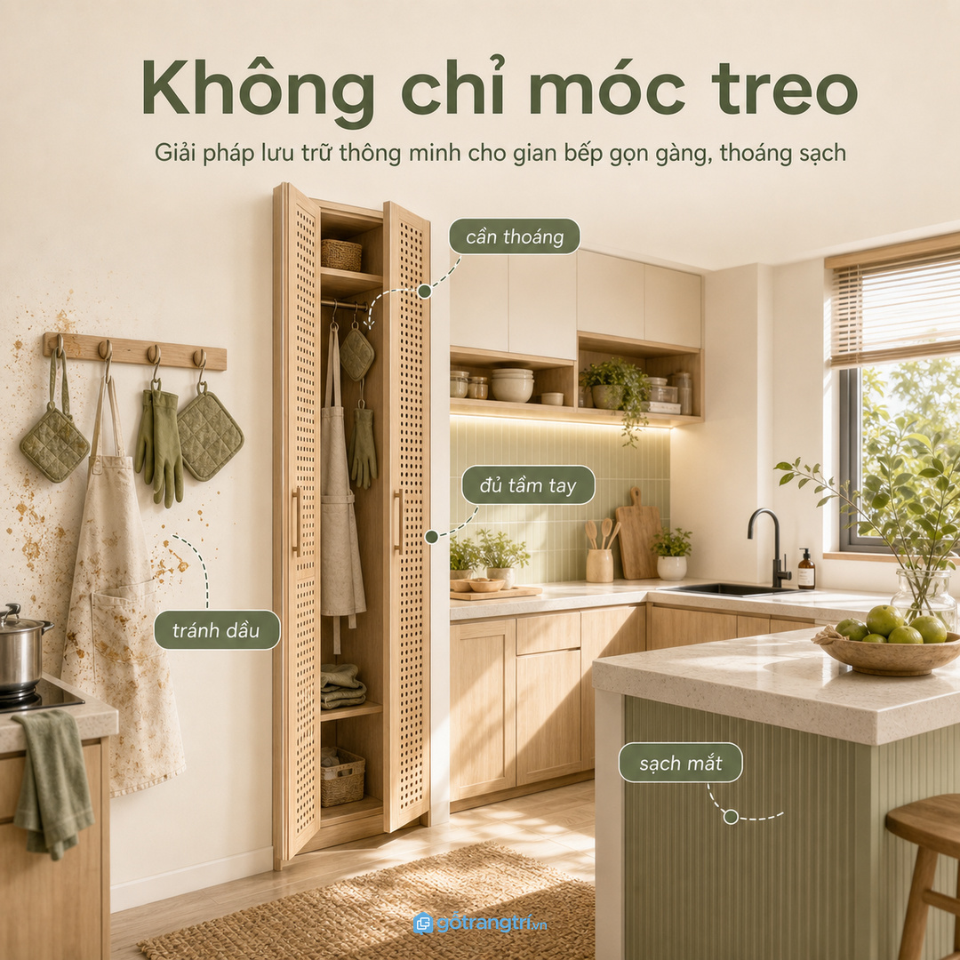 Một khoang nhỏ nhưng đúng vị trí giúp nhịp nấu nhẹ hơn