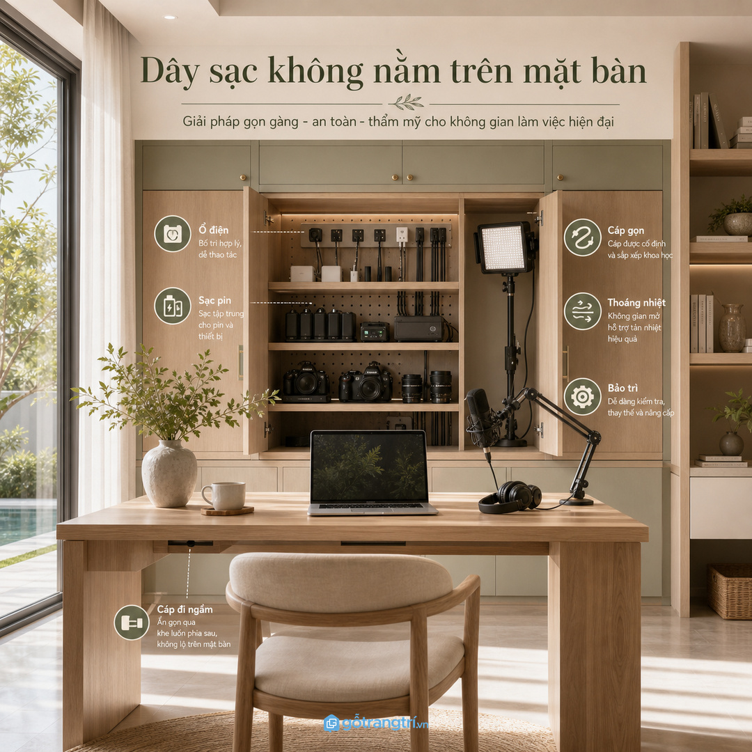 Thiết bị thu âm cần khoang khô sạch, tách khỏi tài liệu và decor