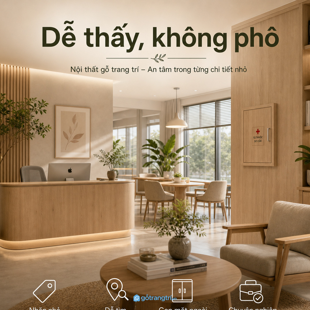 Tủ thuốc văn phòng cần dễ nhận biết nhưng vẫn gọn và chuyên nghiệp