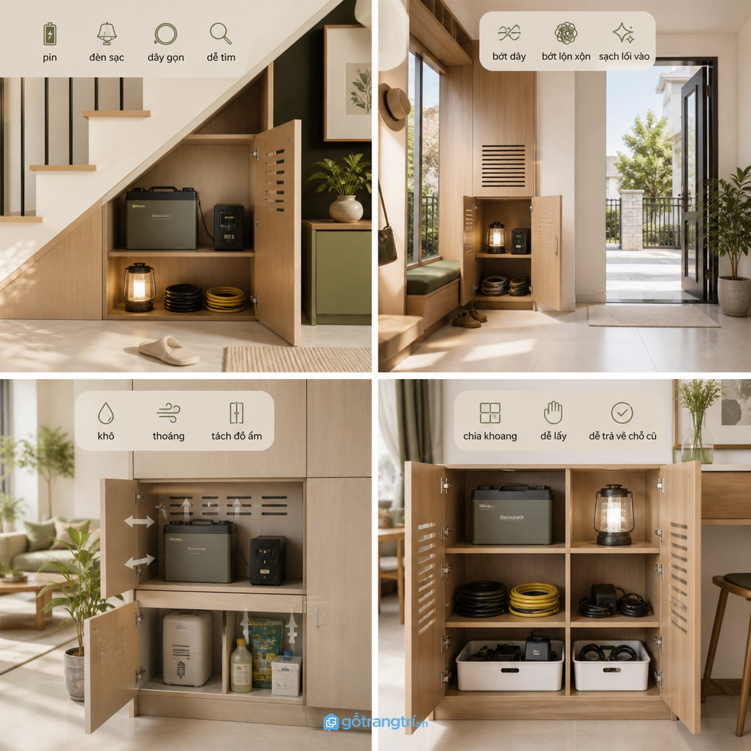 Không nên nhét mọi thiết bị vào một hộc sâu