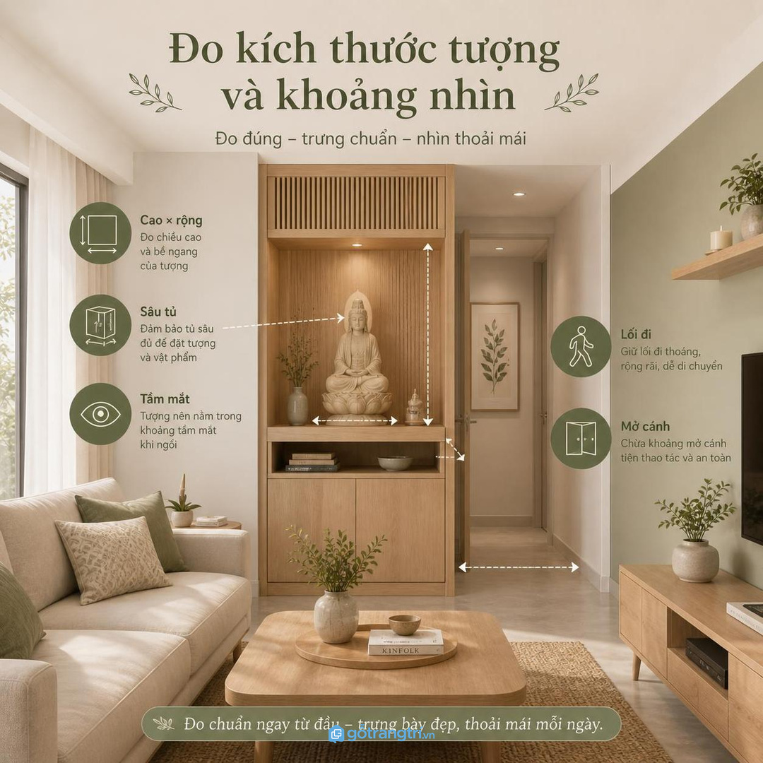 Tượng lớn không luôn tốt nếu làm phòng khách nhỏ mất cân đối