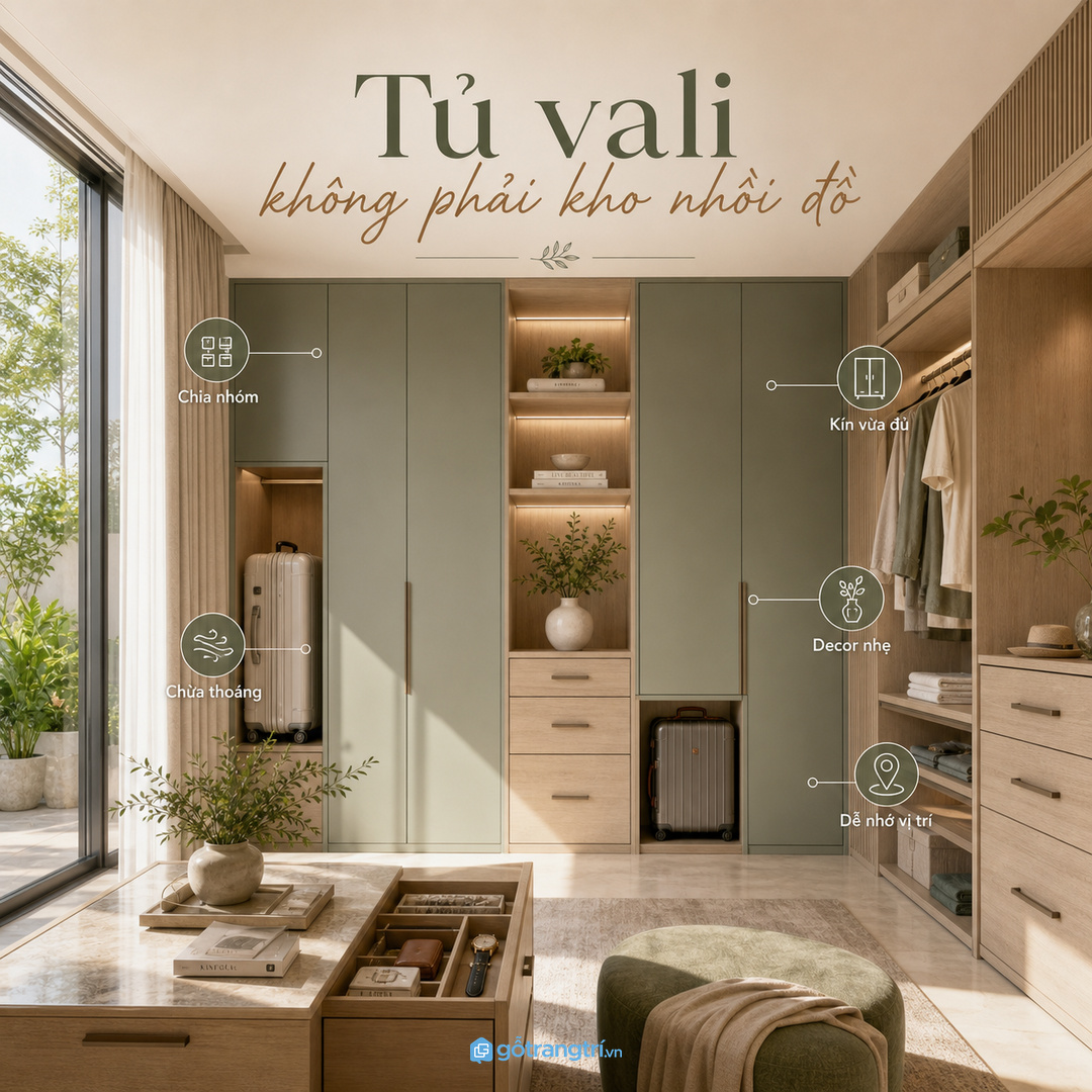 Tủ vali không phải kho nhồi đồ
