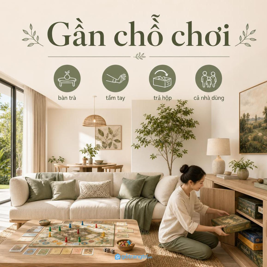 Tủ boardgame tốt vừa đủ, không biến thành kho đồ chơi lặt vặt
