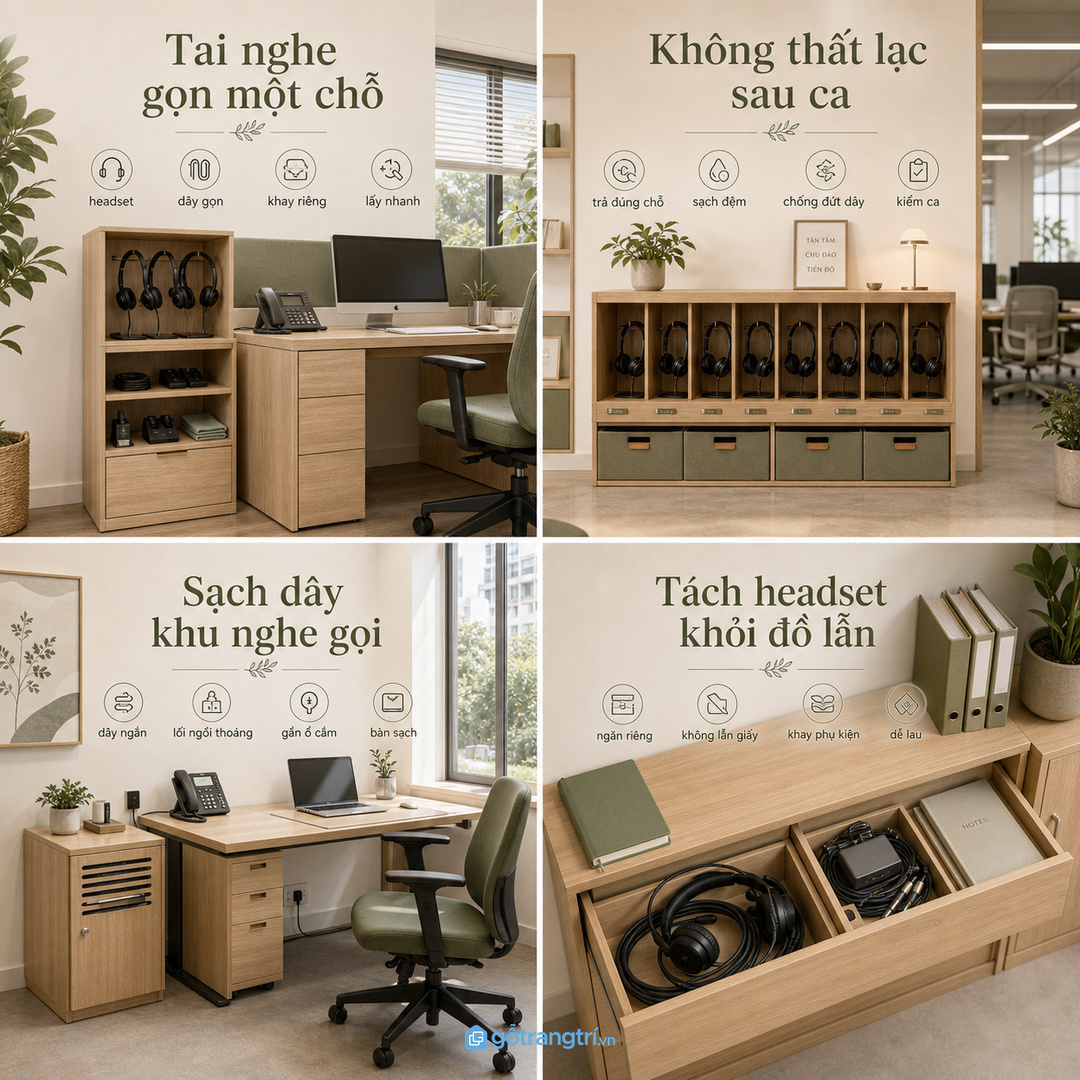 Tủ gần khu nghe gọi giúp lấy nhanh trước cuộc họp