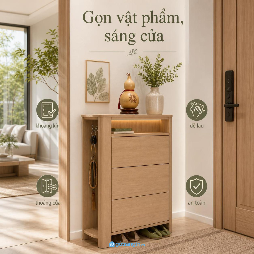 Chọn khoang kín cho hồ lô, dây treo, khăn lau và hộp phụ kiện