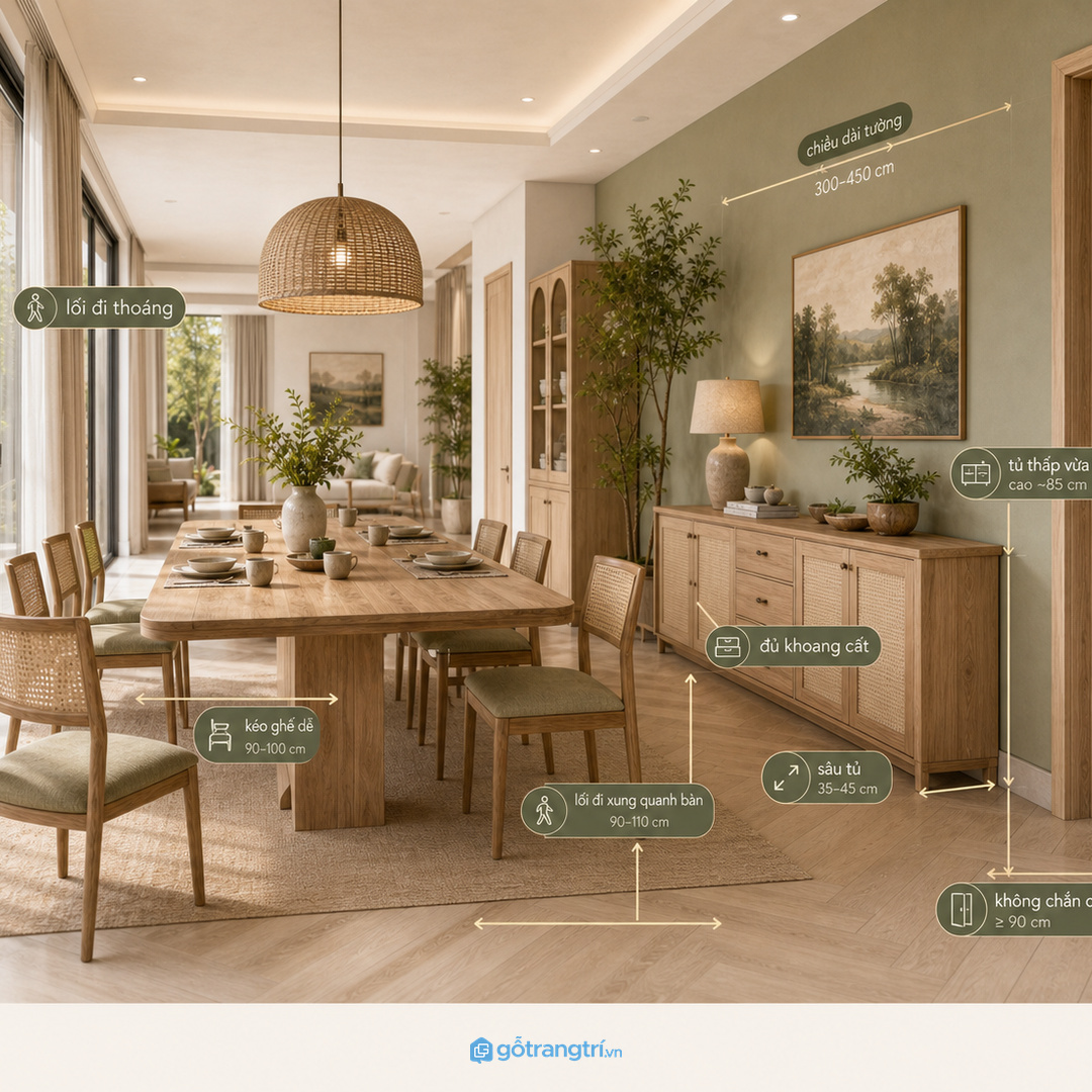 Khoang khăn cần phẳng sạch khô và dễ lấy trước giờ set bàn