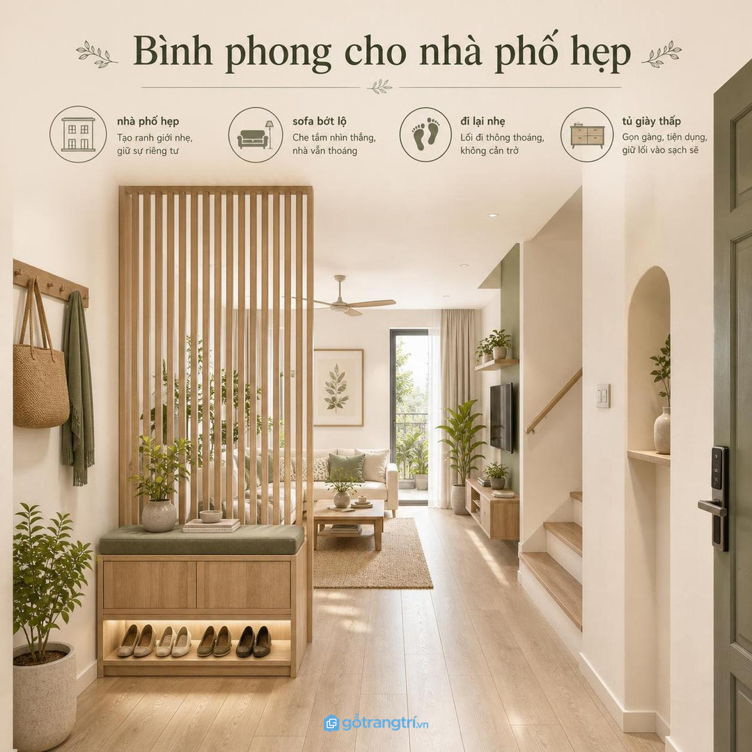 Chọn nan thoáng để che tầm nhìn mà vẫn giữ ánh sáng