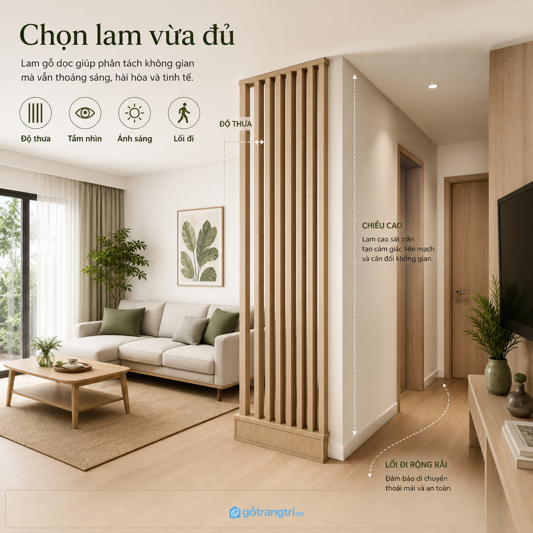 Đo góc nhọn và tuyến đi trước khi làm vách lam