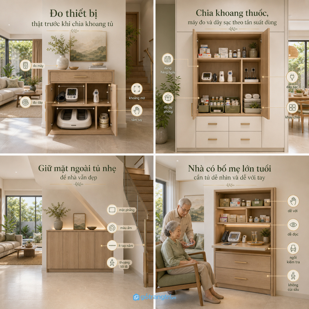 Chia khoang thuốc, máy đo và dây thiết bị theo tần suất dùng