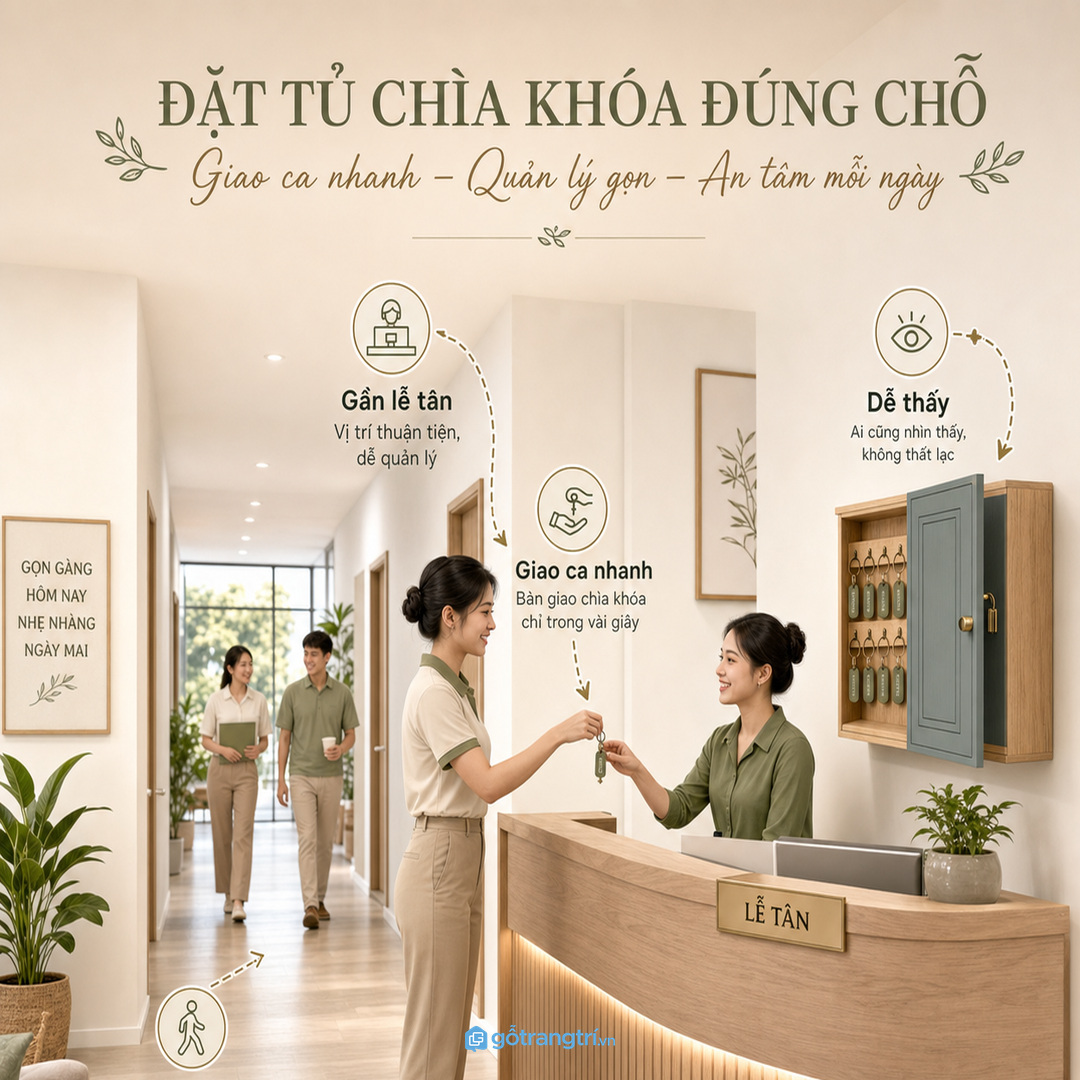 Vị trí gần quầy lễ tân giúp bàn giao chìa nhanh hơn