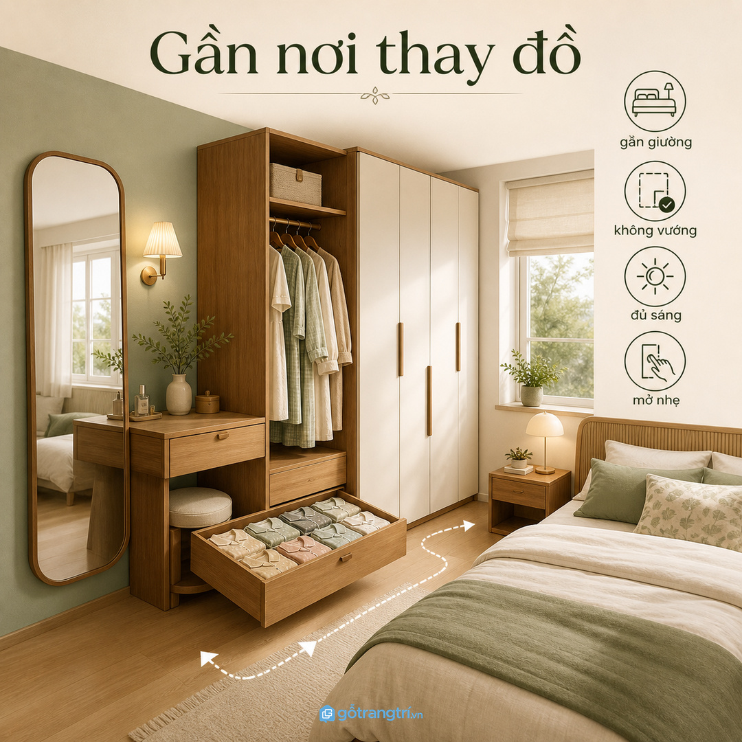 Vật liệu dễ lau và khoang thoáng giúp đồ mặc nhà khô sạch hơn