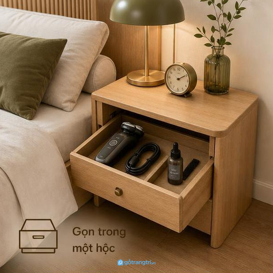 Chọn vị trí cạnh bàn trang điểm hoặc tab đầu giường để tiện dùng mỗi sáng