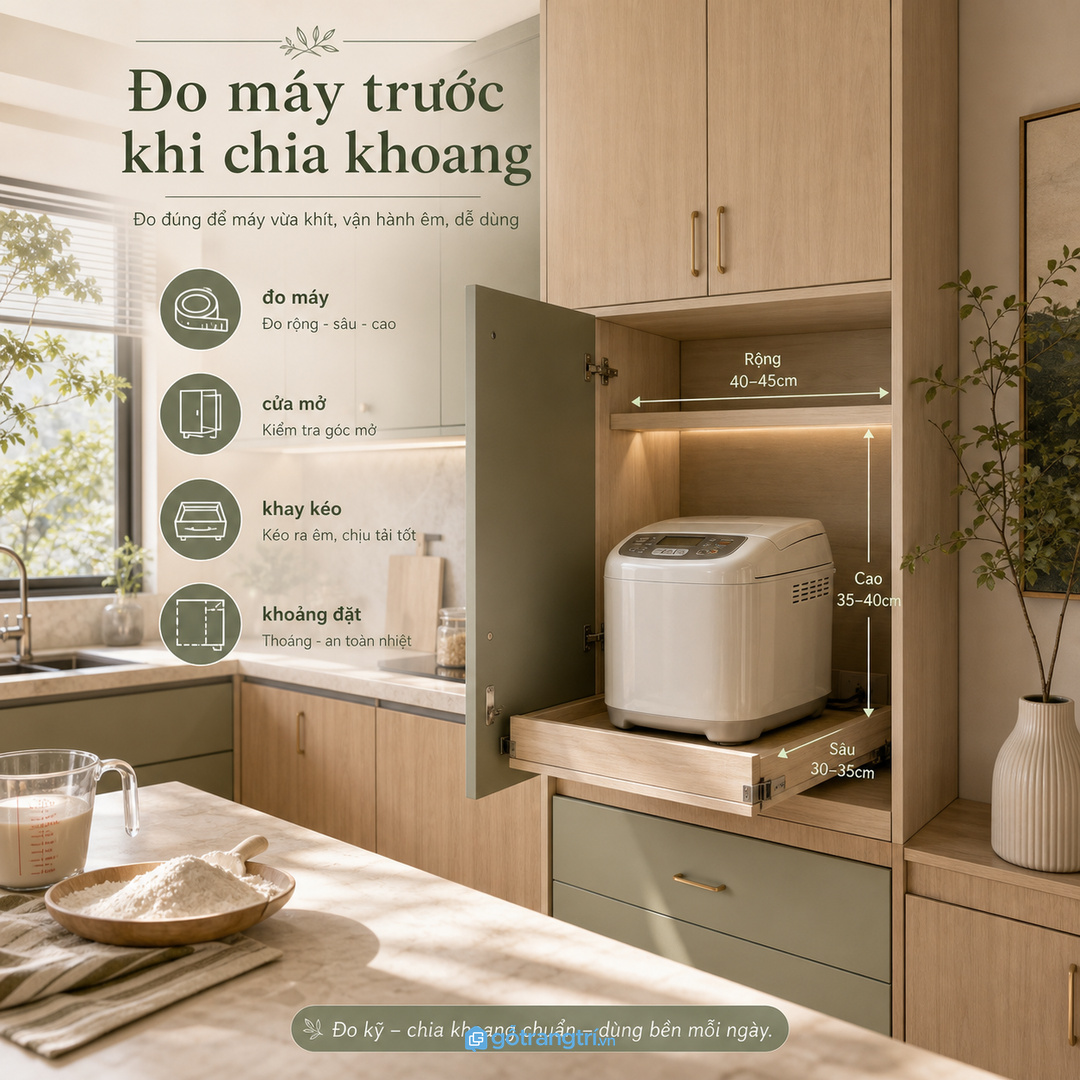 Ổ điện khô, dây gọn và vật liệu dễ lau giúp khoang dùng bền