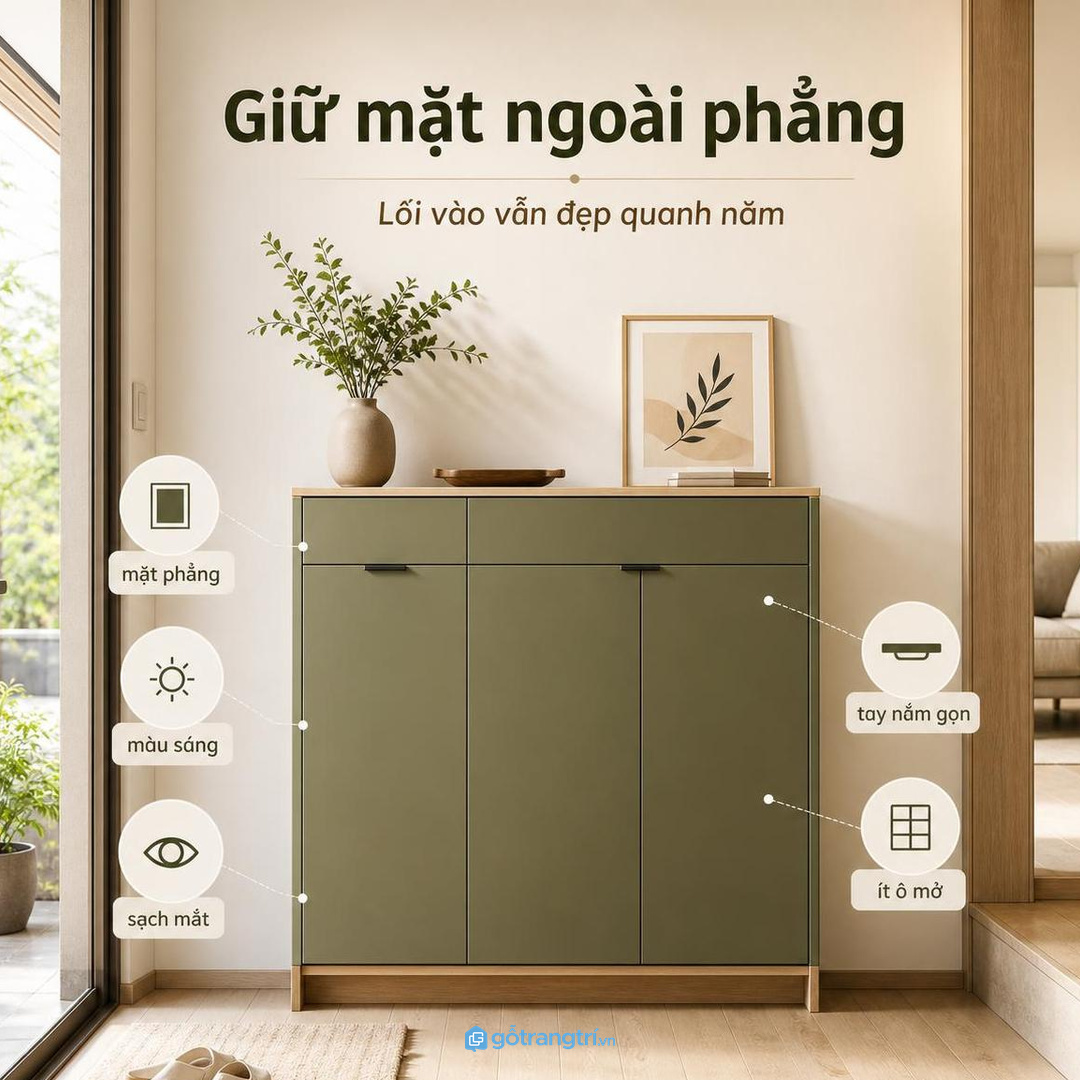 Khoang thoáng, dễ lau giúp mũ sạch và ít bí mùi