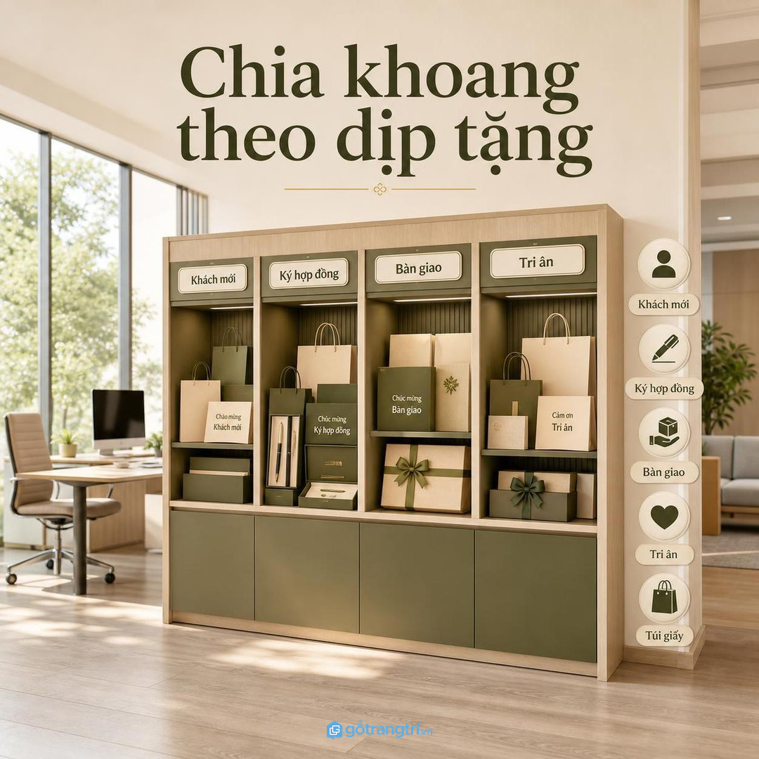 Chia khoang theo dịp tặng khách hàng và người phụ trách