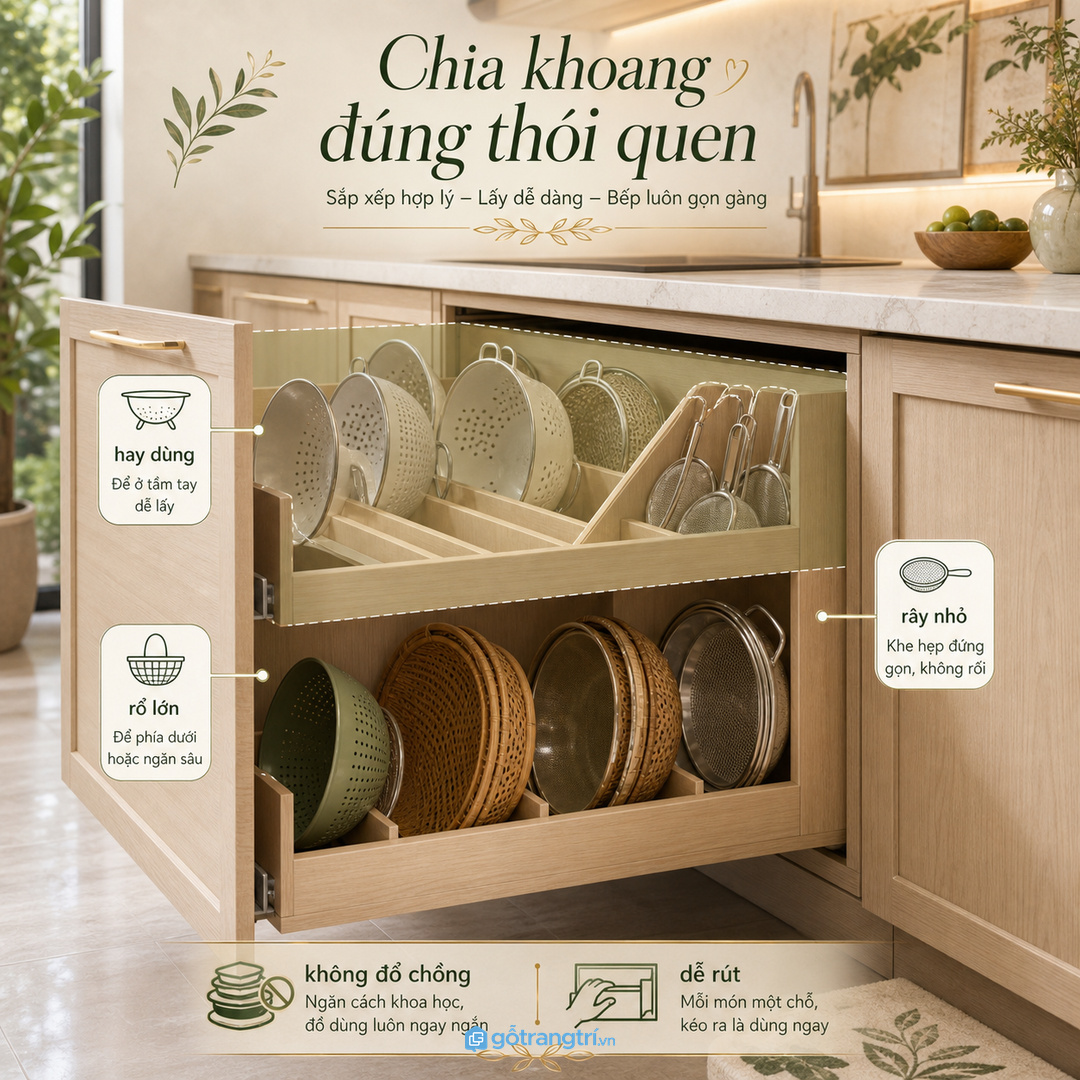 Chia khoang theo chiều cao và tần suất sử dụng