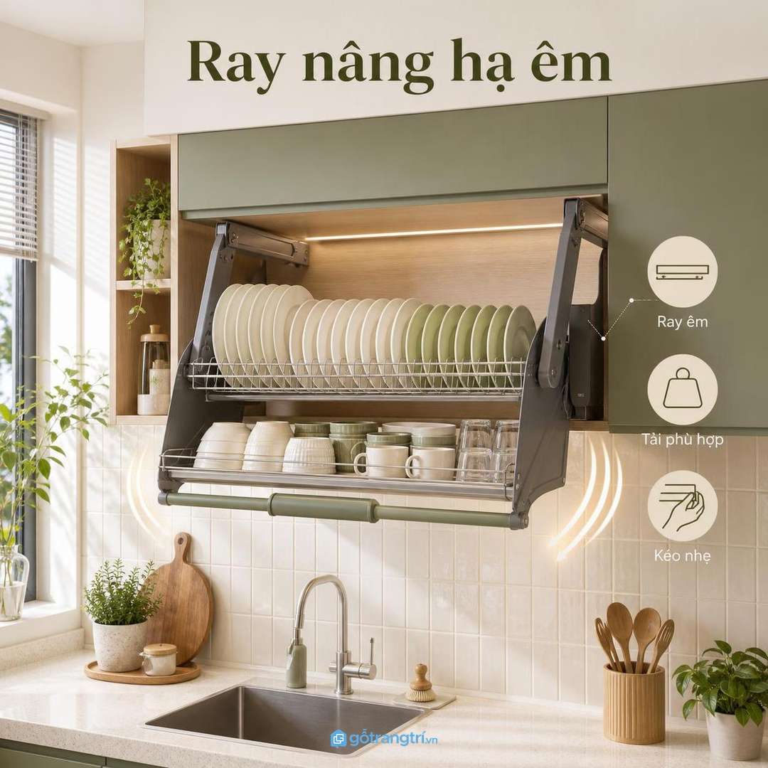 Chọn ray nâng hạ chắc, kéo êm và tải trọng vừa nhu cầu thật
