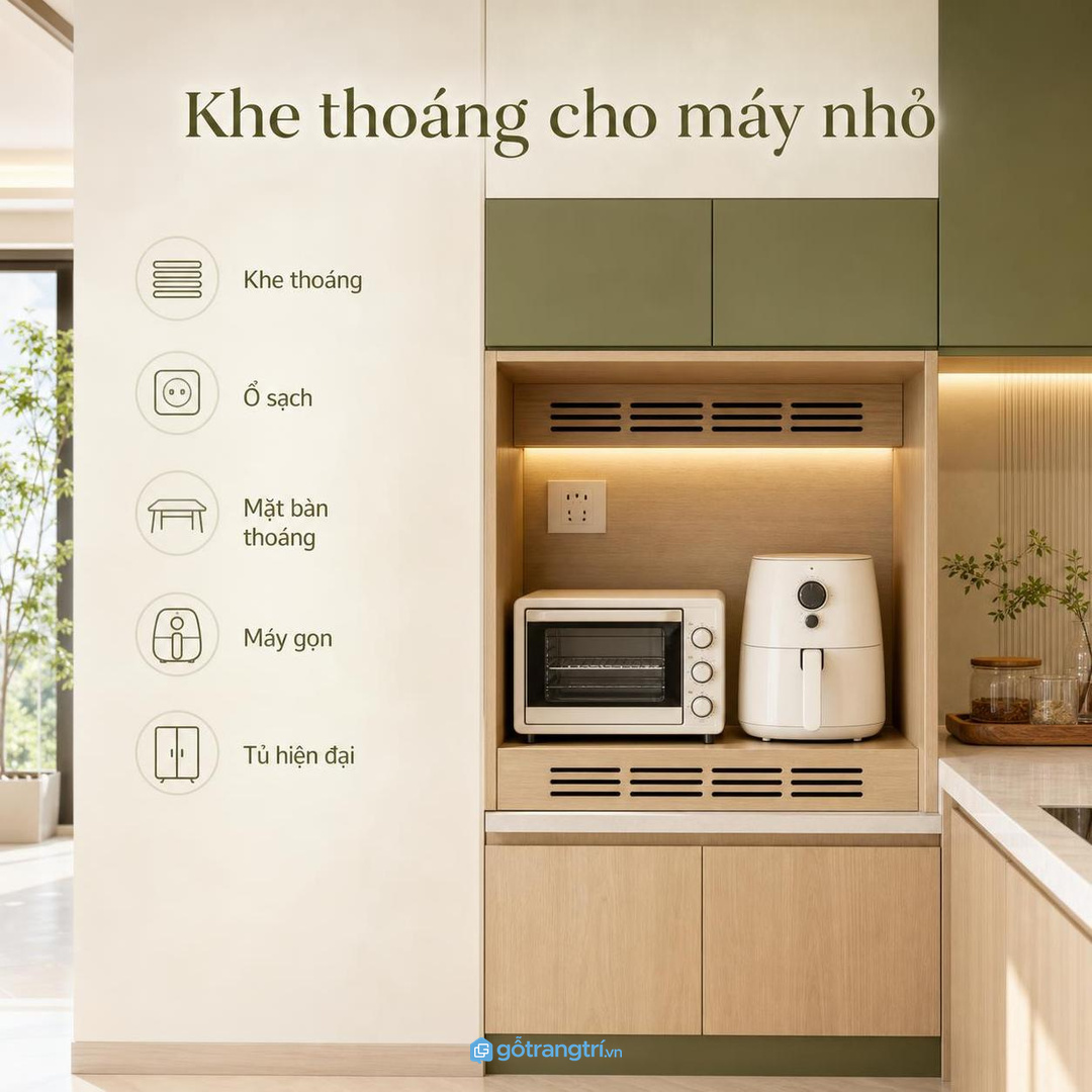 Khe thoáng giúp máy nhỏ dùng ổn định và không bí nhiệt