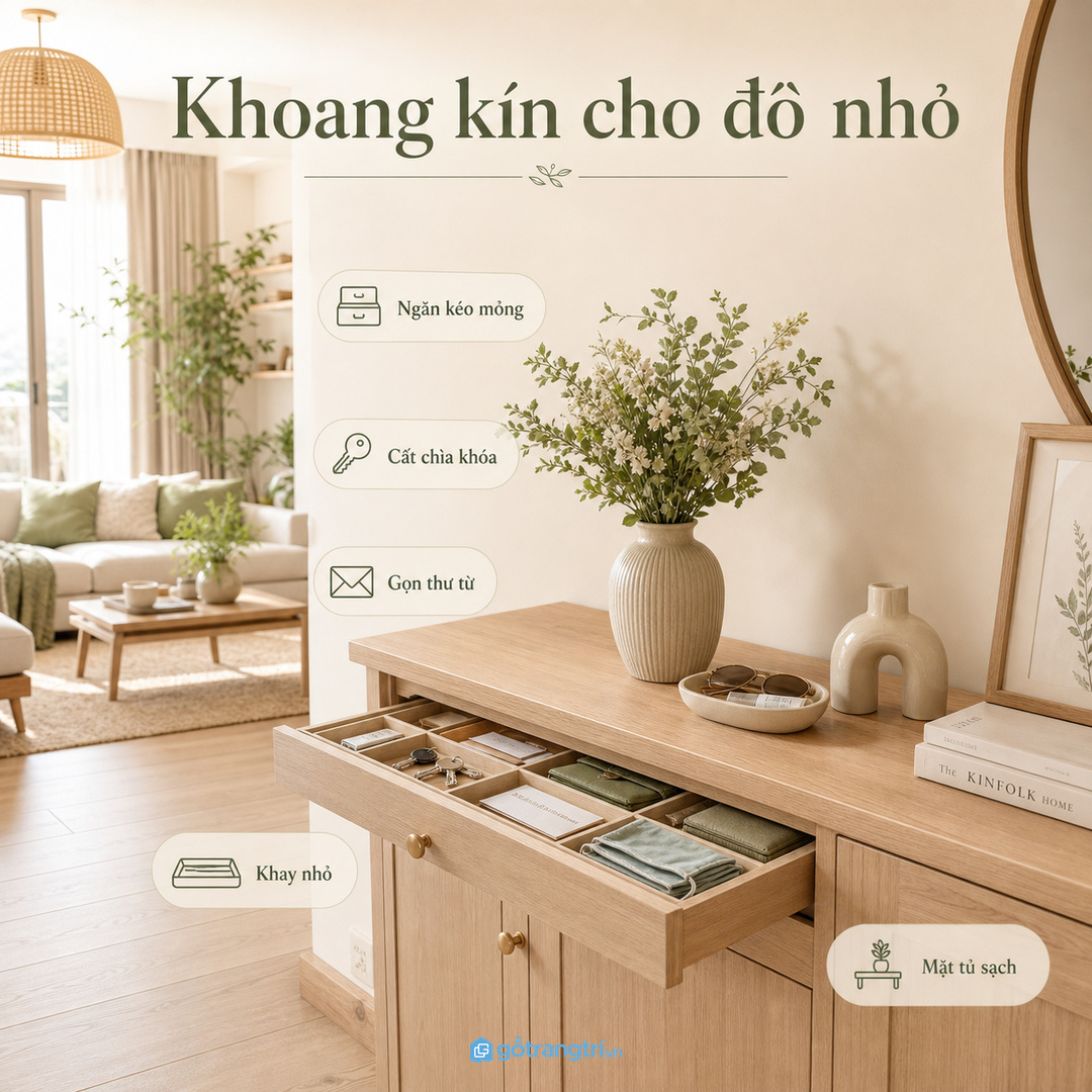 Phối khoang kín cho chìa khóa, thư từ và đồ nhỏ