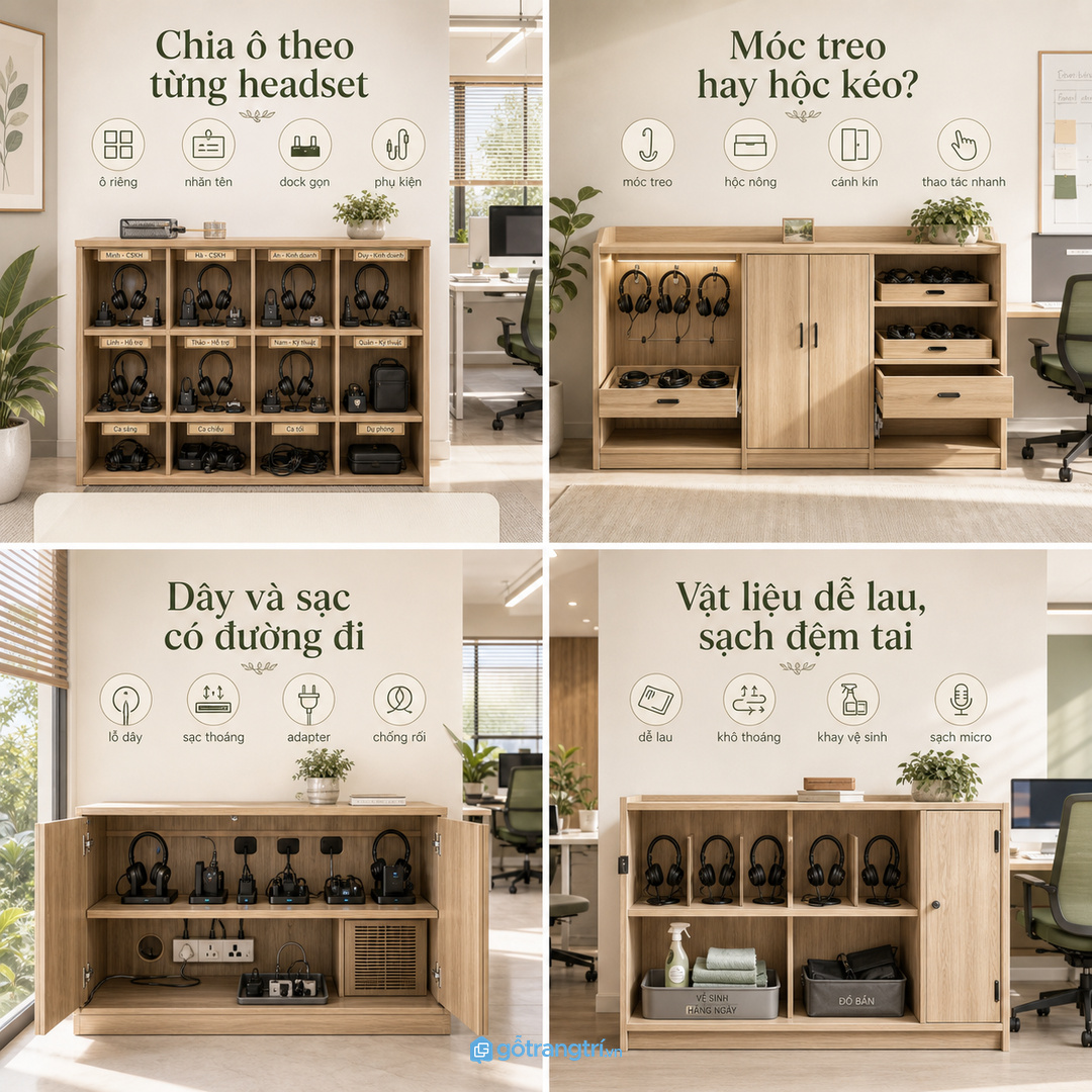 Nhãn khoang giúp trả đúng thiết bị sau mỗi ca làm