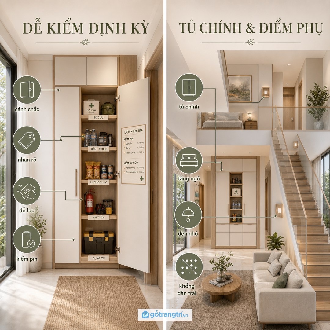 Chọn vật liệu dễ lau cánh chắc khóa nhẹ và nhãn đủ rõ cho cả gia đình