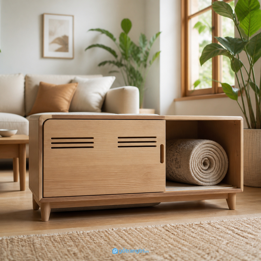 Vật liệu dễ lau và khe thoáng giúp tủ sạch lâu