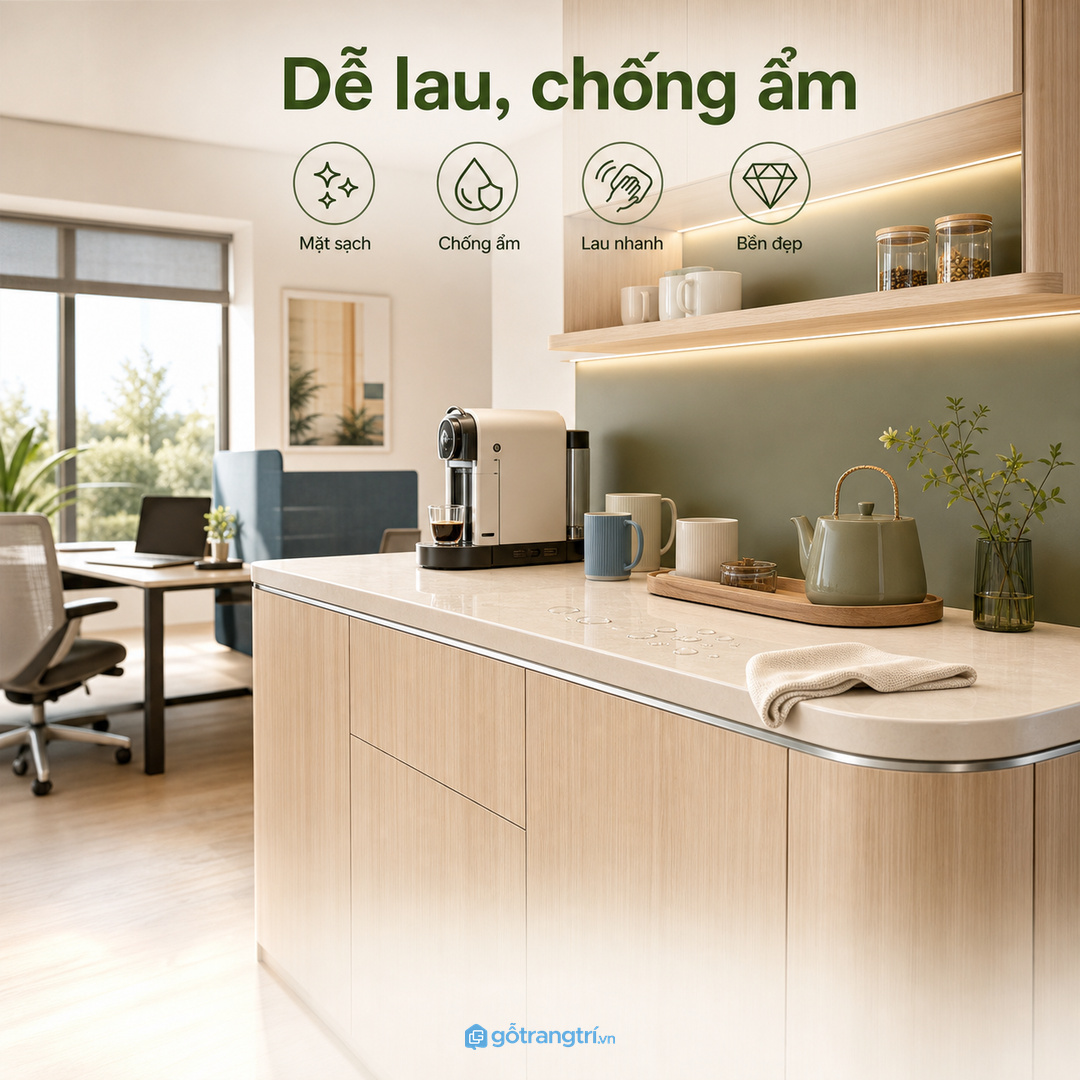 Vật liệu tủ pantry cần dễ lau và chống ẩm