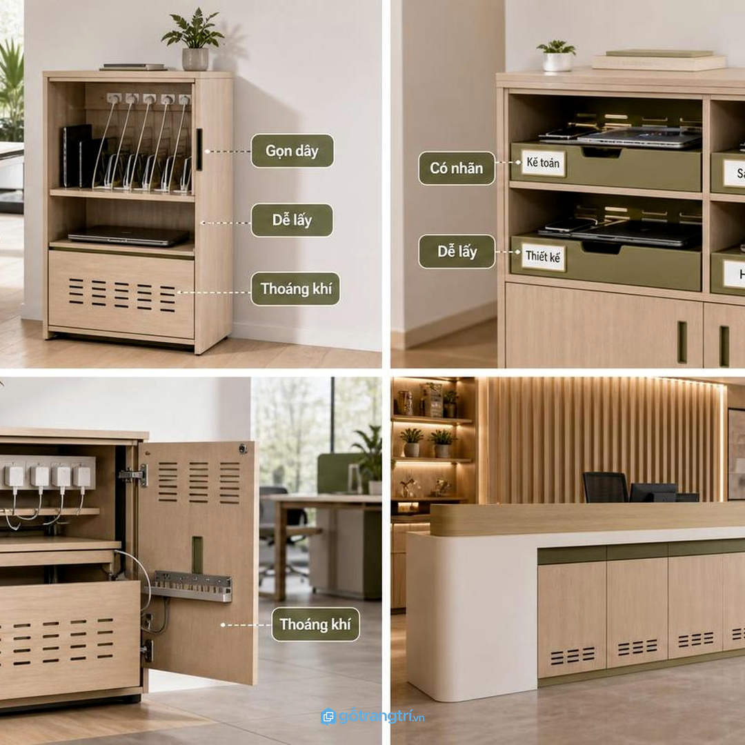 Tủ gửi đặt gần phòng họp giúp mọi người dùng tự nhiên hơn