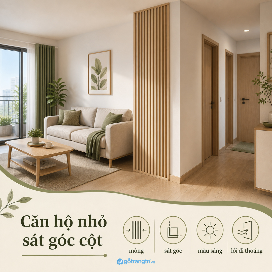 Phối vách lam với tủ giày kệ tivi hoặc tủ trang trí