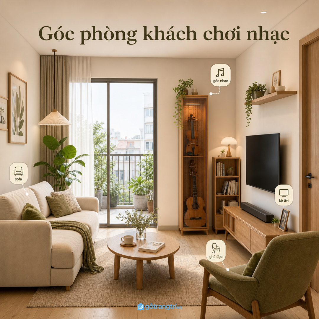 Vật liệu tủ đàn guitar dễ lau và thoáng khí