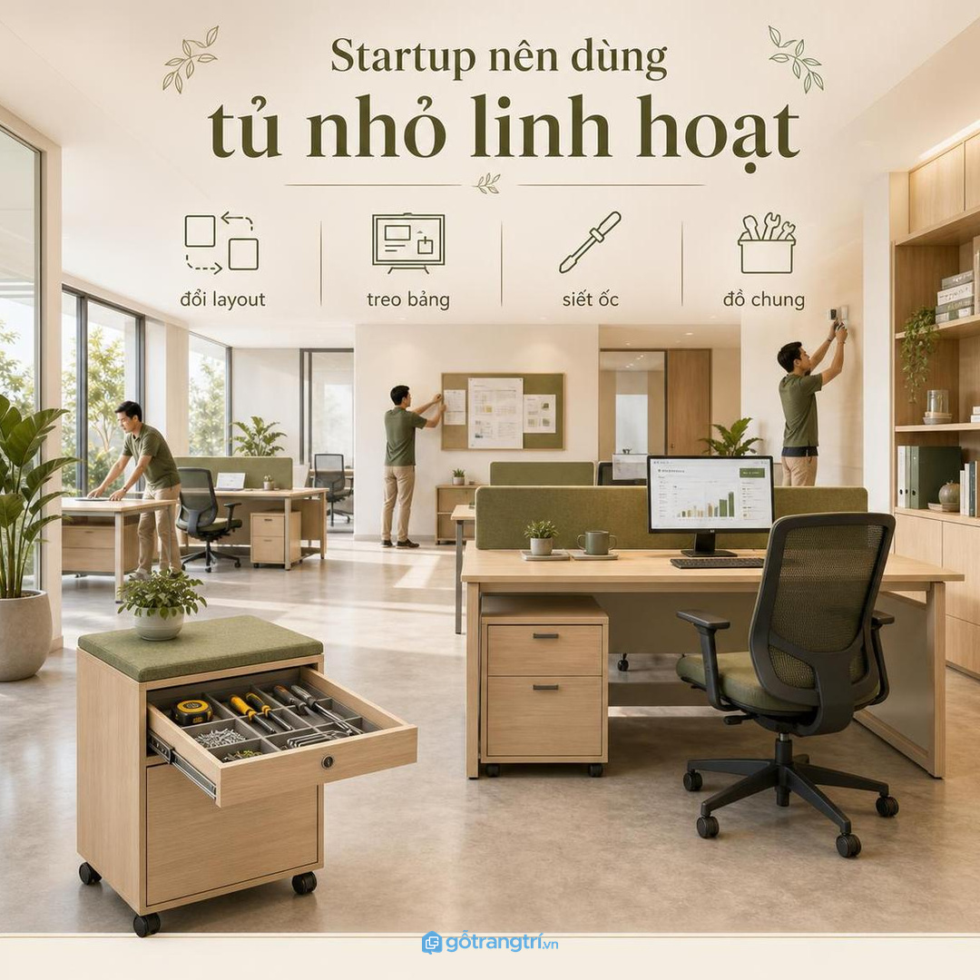 Startup cần tủ nhỏ linh hoạt cho nhiều việc lặt vặt