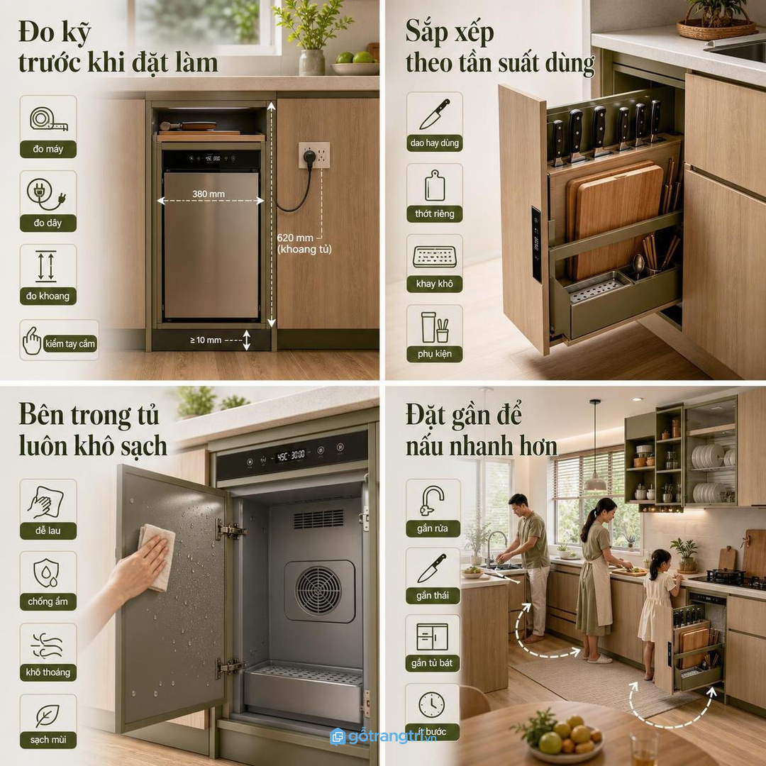 Mặt trong dễ lau giúp khoang máy sạch hơn sau khi sơ chế