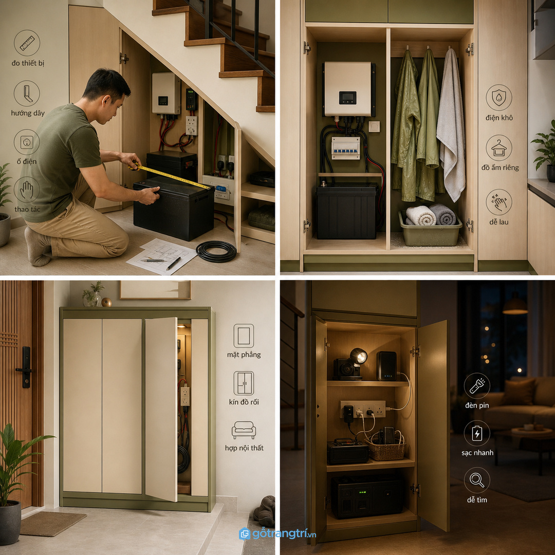 Nhà hay mất điện cần khoang lấy nhanh cho đèn và sạc