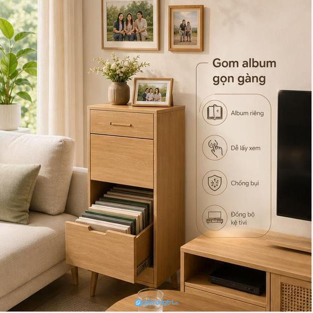Nhà có trẻ nhỏ nên dùng khoang kín và đặt ảnh quý cao hơn tầm với