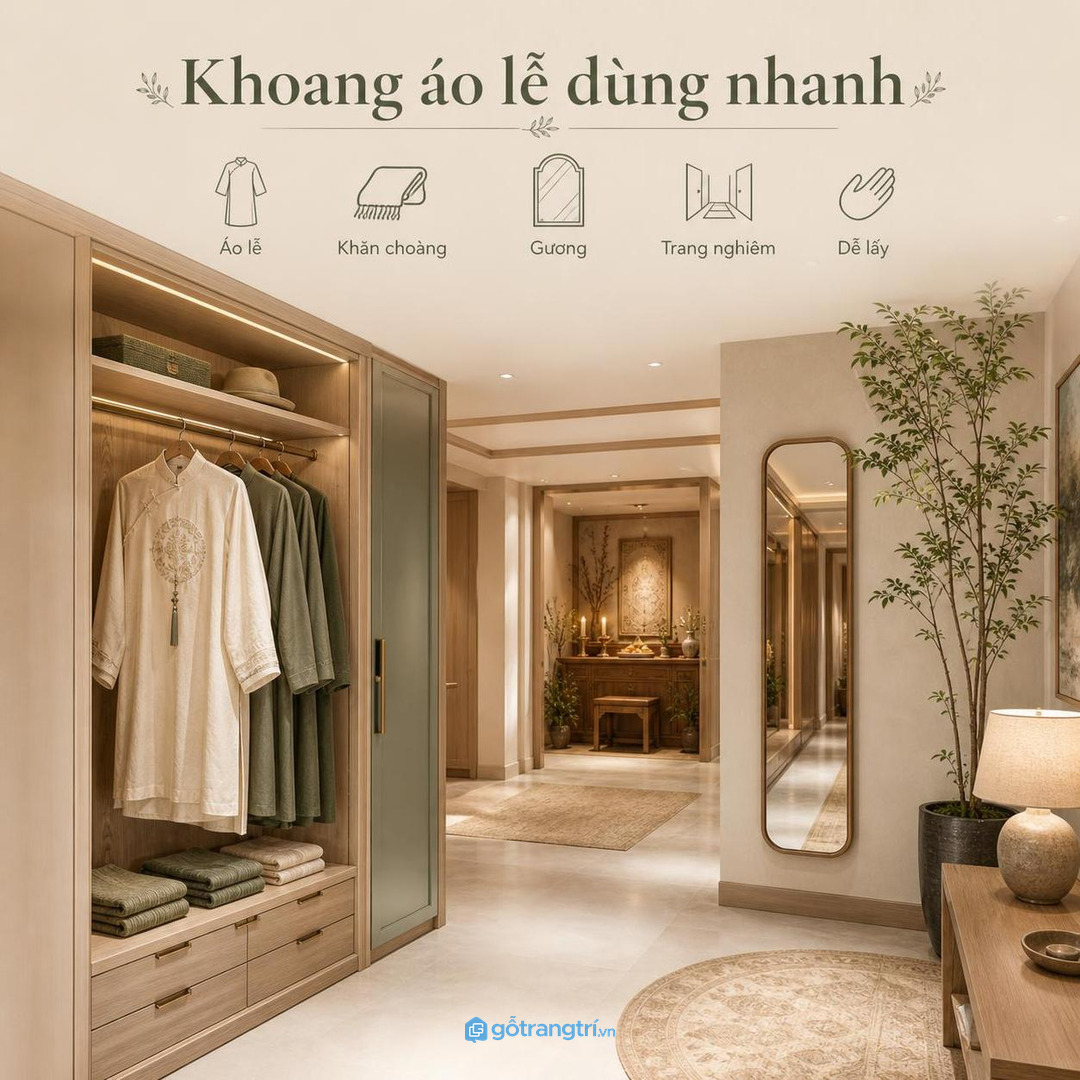Gia đình nhiều thế hệ cần chia khoang áo dài theo người dùng