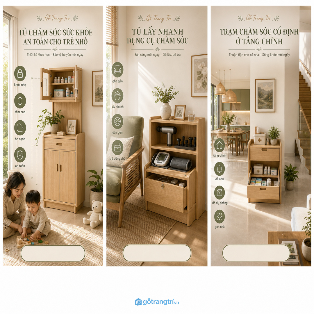 Nhà có trẻ nhỏ cần khóa nhẹ và tách thuốc khỏi tầm tay