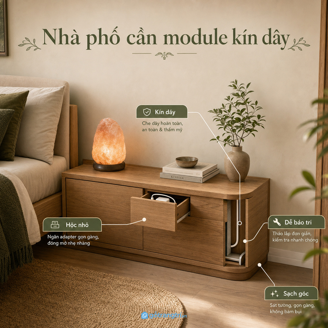 Nhà phố cần module kín dây, hộc nhỏ và dễ bảo trì