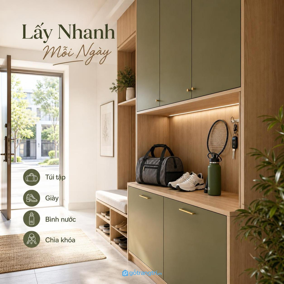 Người đi tập hằng ngày cần khoang lấy nhanh ngay gần cửa