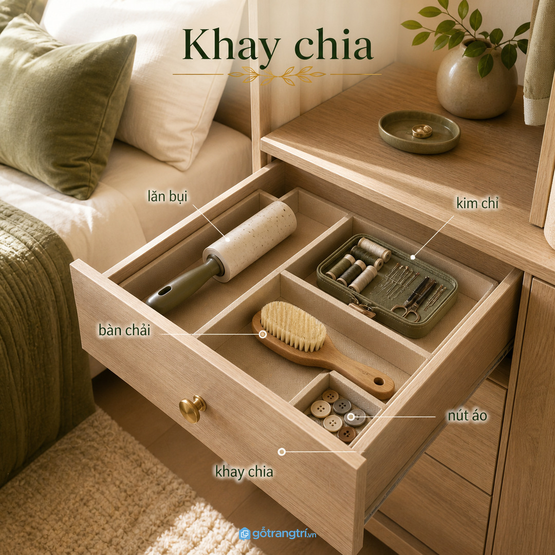 Người sống một mình hợp hộc nông cạnh tủ áo