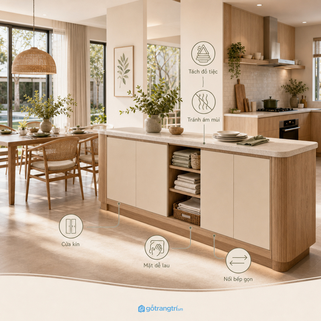Biệt thự có sân vườn nên tách đồ trong nhà và đồ ngoài trời